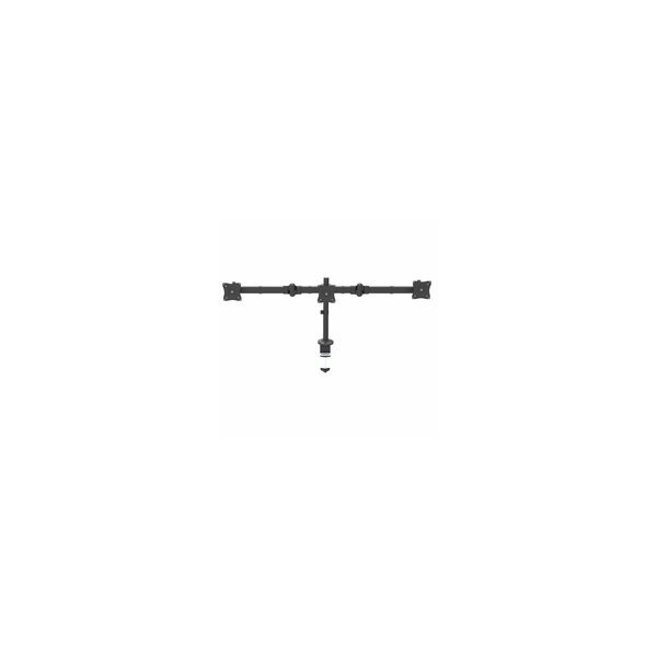 StarTech.com 3 Monitor Schreibtischhalterung - Ergonomischer VESA Monitorarm für 3 Monitore bis zu 27" - Gelenkig - höhenverstellbar - Neig/Schwenk/Drehfunktion - Schreibtischklemme/Tülle - Klemme - 24 kg - 33 cm (13") - 61 cm (24") - 100 x 100 mm - Schwa
