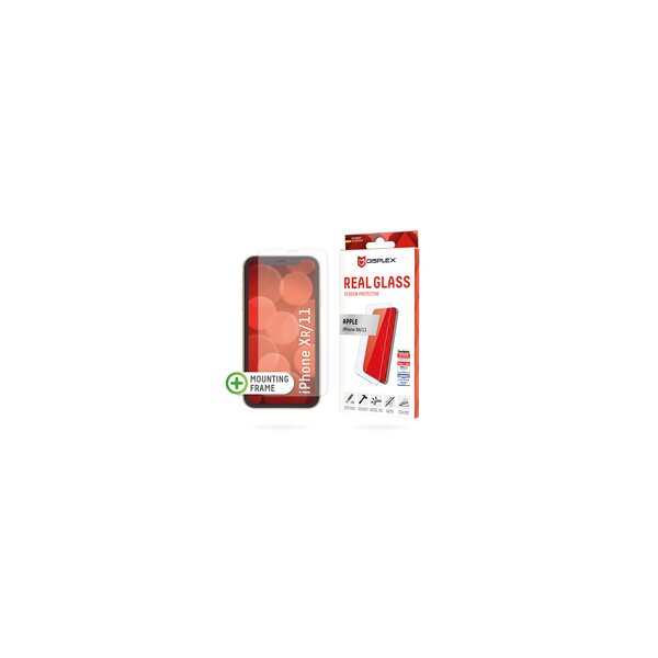 DISPLEX Panzerglas (10H) für Apple iPhone XR/11 - Eco-Montagerahmen - Tempered Glas - kratzer-resistente Schutzfolie - hüllenfreundlich - Apple - iPhone XR/ iPhone 11 - Trockene Anwendung - Schlagfest - Kratzresistent - Staubresistent - Transparent - 1 St