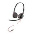 Poly Blackwire C3225 Top - Kabelgebunden - Büro/Callcenter - 87 g - Kopfhörer - Schwarz