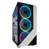 LC-Power Gaming 803W - Midi Tower - PC - Schwarz - Weiß - ATX - micro ATX - Mini-ITX - Metall - Kunststoff - Gehärtetes Glas - Gaming