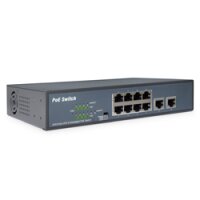 DIGITUS 8-Port Fast Ethernet PoE Netzwerkswitch, Desktop,...