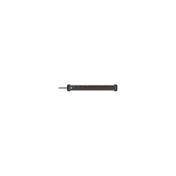 Brennenstuhl 1391030000 - 3 m - Indoor - Abgewinkelt - IP20 - Aluminium - Schwarz - Silber