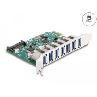 Delock PCI Express x1 Karte zu 7 x extern USB 5 Gbps...