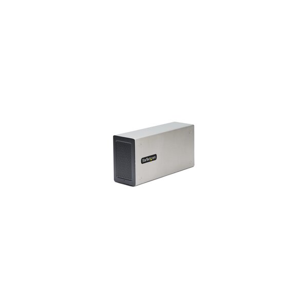StarTech.com Thunderbolt 3 PCIe Erweiterungsgehäuse - Externes Gehäuse mit 2 PCI Express Slots - PCIe Box für Laptops/Desktops/All-In-Ones - 8K/4K über TB3/DP 1.4 Ports - Für Video Capture/Glasfaser/Netzwerkkarten - Kabelgebunden - Thunderbolt 3 - Silber
