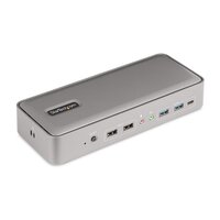 StarTech.com Dual Monitor USB-C KVM Dockingstation für Zwei Laptops - 2x 4K 60Hz DisplayPort Monitore Dock/KVM Switch - 5x USB - 90W/45W Power Delivery für zwei Notebooks - USB-C KVM - Windows/macOS - 3840 x 2160 Pixel - Ethernet/LAN - 4K Ultra HD - 180 W