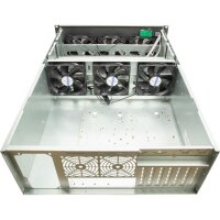 Inter-Tech 4F28 - Rack - Schwarz - Silber - ATX - EATX - Mini-ITX - uATX - Stahl - 4U - 15,5 cm