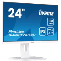 Iiyama 23.8" (60.5 cm) Monitor mit IPS-Panel-Technologie - 100Hz Bildwiederholfrequenz und einem höhenverstellbarem Standfuß - 60,5 cm (23.8") - 1920 x 1080 Pixel - Full HD - LED - 0,4 ms - Weiß