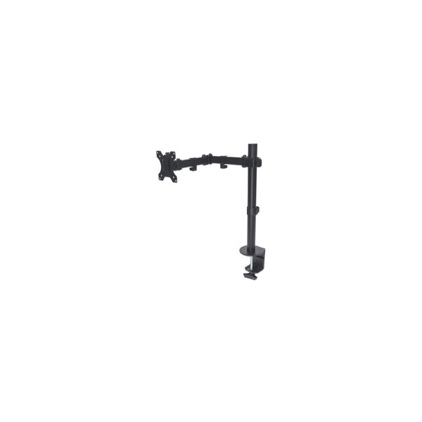 Manhattan Tischhalterung mit Monitorarm für ein Display - Für ein Display von 13" bis 32" und bis zu 8 kg - zweifach schwenkbar - schwarz - Klemme - 8 kg - 33 cm (13") - 81,3 cm (32") - 100 x 100 mm - Schwarz