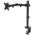 Manhattan Tischhalterung mit Monitorarm für ein Display - Für ein Display von 13" bis 32" und bis zu 8 kg - zweifach schwenkbar - schwarz - Klemme - 8 kg - 33 cm (13") - 81,3 cm (32") - 100 x 100 mm - Schwarz