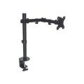 Manhattan Tischhalterung mit Monitorarm für ein Display - Für ein Display von 13" bis 32" und bis zu 8 kg - zweifach schwenkbar - schwarz - Klemme - 8 kg - 33 cm (13") - 81,3 cm (32") - 100 x 100 mm - Schwarz