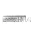 Cherry DW 9100 SLIM - RF Wireless + Bluetooth - QWERTY - Silber - Maus enthalten
