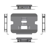 j5create JTS427-N Multi-Winkel Dual 4K Dockingstation - Laptop- & Tablet-Ständer - Grau - Aluminium - 40,6 cm (16") - Windows laptop / Mac - USB 3.2 Gen 1 (3.1 Gen 1) Type-C