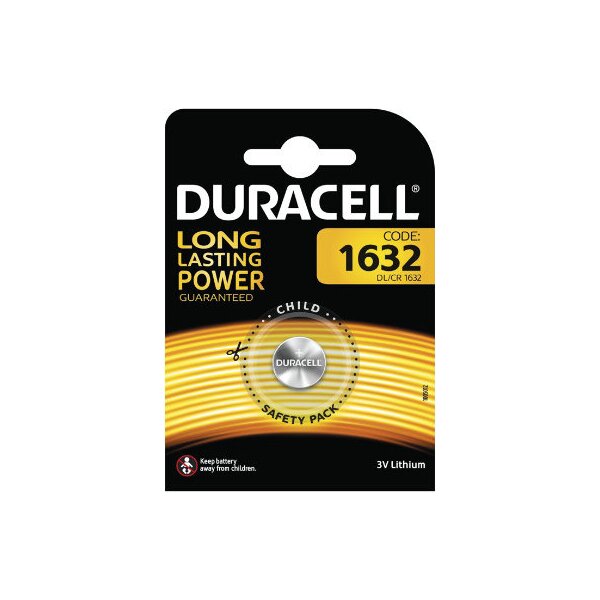 Duracell Batterie Lithium Knopfzelle CR1632 - Batterie - 137 mAh