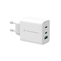 Conceptronic ALTHEA 3-Port 65W GaN USB-PD-Ladegerät - QC 3.0 - Drinnen - AC - 5 V - Weiß