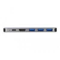 Delock Dockingstation für MacBook Dual HDMI 4K / PD / Hub - Andocken - 60 W - Grau - 3840 x 2160 Pixel - Metall - China