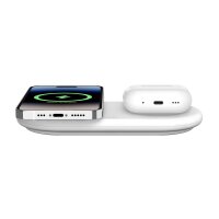 Belkin Boost Charge Pro 2in1 Qi2 15w Magnetic Charging Pad White