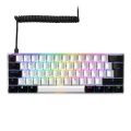 Sharkoon SGK50 S4 - 60% - Verkabelt & Kabellos - RF kabellos + USB - QWERTY - RGB-LED - Weiß