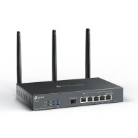 TP-LINK Omada ER706W - Dual-Band (2,4 GHz/5 GHz) - Ethernet/LAN - Schwarz - Desktop-/Pol-Router