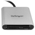 StarTech.com USB 3.0 Kartenleser mit USB-C - SD - MicroSD - CompactFlash - CF - MMC - MicroSD (TransFlash) - MicroSDHC - MicroSDXC - SD - SDHC - SDXC - Schwarz - Silber - 5000 Mbit/s - Aluminium - Kunststoff - CE - FCC - RoHS - USB 3.2 Gen 1 (3.1 Gen 1) T