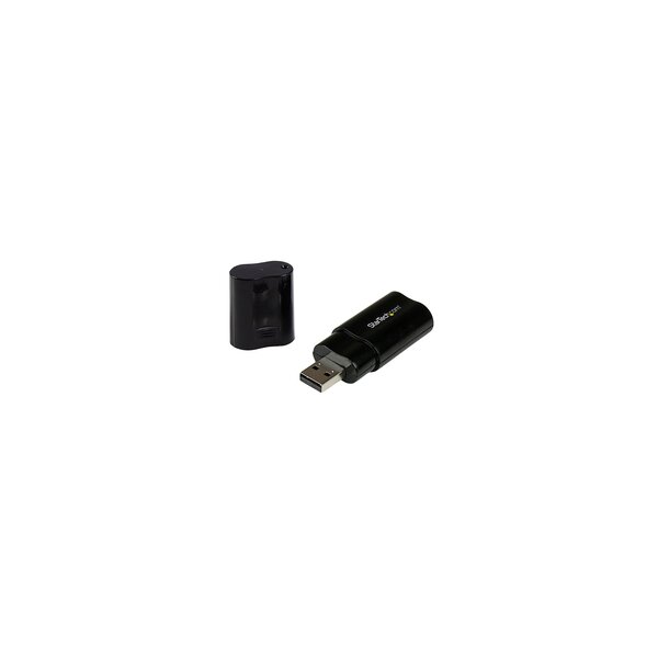 StarTech.com USB Audio Adapter - Externe USB Soundkarte - Schwarz - USB