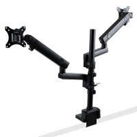 StarTech.com Dual Monitor Halter für Tischmontage - Flexible Monitorarm für 2x VESA Monitore bis zu 32 Zoll(8kg) - Vertikal Stapelbare Arme - Höhenverstelbar/Schwenkbar - Klemme/Tülle - Klemme - 16 kg - 81,3 cm (32") - 100 x 100 mm - Höhenverstellung - Sc