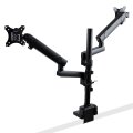 StarTech.com Dual Monitor Halter für Tischmontage - Flexible Monitorarm für 2x VESA Monitore bis zu 32 Zoll(8kg) - Vertikal Stapelbare Arme - Höhenverstelbar/Schwenkbar - Klemme/Tülle - Klemme - 16 kg - 81,3 cm (32") - 100 x 100 mm - Höhenverstellung - Sc