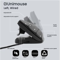 Contour UniMouse wired linkshänder schwarz