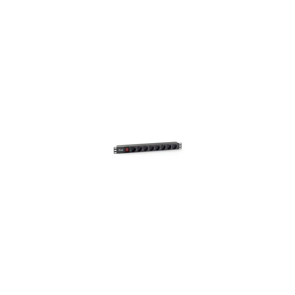 Equip 333283 - 1U - Horizontal - Kunststoff - Schwarz - 8 AC-Ausgänge - 1,8 m