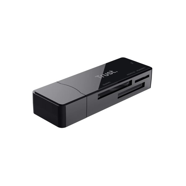 Trust NANGA - MS Micro (M2) - Speicherstick (MS) - MicroSD (TransFlash) - SD - Schwarz - USB 3.2 Gen 1 (3.1 Gen 1) Type-A - 19 g - 95 mm - 15 mm