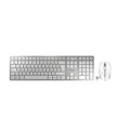 Cherry DW 9100 SLIM - Kabellos - RF Wireless + Bluetooth - AZERTY - Silber - Maus enthalten