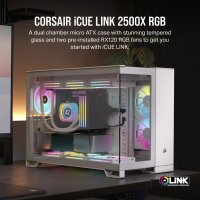 Corsair Geh Micro-ATX 2500X LINK Tempered Glass White - Gehäuse