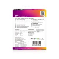 Silicon Power Armor A60 - 5000 GB - 2.5 Zoll - 3.2 Gen 1 (3.1 Gen 1) - Schwarz - Grün