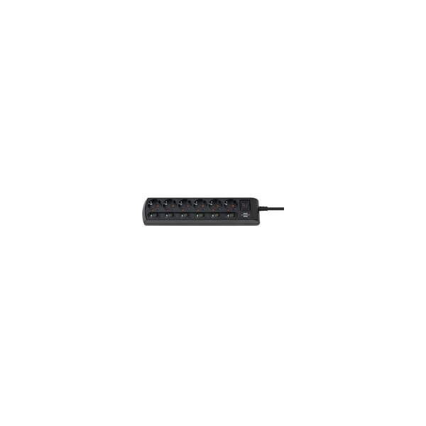 Brennenstuhl 1153110116 - 2 m - Drinnen - IP20 - Schwarz - 6 AC-Ausgänge - 16 A