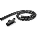 StarTech.com Kabelbündelschlauch - 45 mm / 1,8 Zoll Durchmesser - Kabelmuffe - Polyethylen (PE) - Schwarz