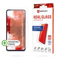 DISPLEX Panzerglas (10H) für Samsung Galaxy A52/A52(s) 5G/A53 5G - Eco-Montagerahmen - Tempered Glas - kratzer-resistente Schutzfolie - hüllenfreundlich - Samsung - A52/A52 5G/A52s 5G/A53 5G - Trockene Anwendung - Schlagfest - Kratzresistent - Staubresist