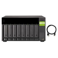 QNAP TL-D800C - HDD / SSD-Gehäuse - 2.5/3.5 Zoll - Serial ATA II - Serial ATA III - 6 Gbit/s - Hot-Swap - Schwarz - Grau