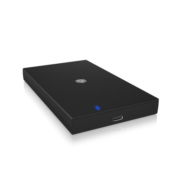 ICY BOX IB-200T-C3 - SSD-Gehäuse - 2.5" - SATA - Serial ATA II - Serial ATA III - 6 Gbit/s - USB Anschluss - Schwarz