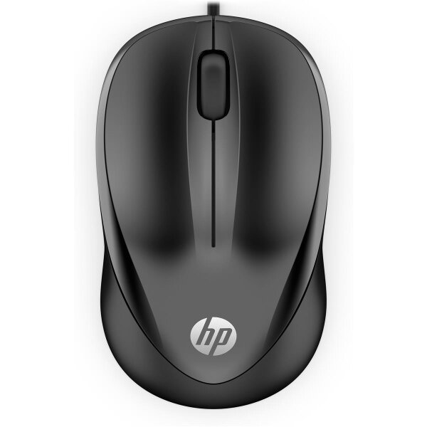 HP Kabelgebundene Maus 1000 - Beidhändig - USB Typ-A - 1200 DPI - Schwarz