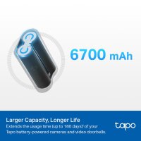 TP-LINK Tapo Akku-Pack - Akku - Universal - Schwarz - TP-Link - Tapo C420 - Tapo C400 - Tapo D230 - Lithium