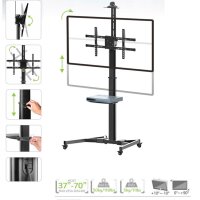Techly ICA-TR46 - Multimedia-Wagen - Schwarz - Kunststoff...