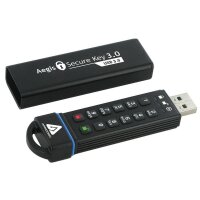 Apricorn Aegis Secure Key 3.0 - 120 GB - USB Typ-A - 3.2 Gen 1 (3.1 Gen 1) - 195 MB/s - Kappe - Schwarz