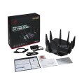 ASUS GT-AXE11000 - Wi-Fi 6 (802.11ax) - Tri-Band (2,4 GHz/5 GHz/6 GHz) - Ethernet/LAN - Schwarz - Tabletop-Router
