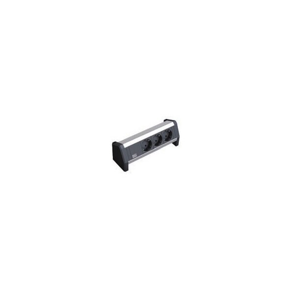 Bachmann DESK 1 - Schwarz - Grau - 3 AC-Ausgänge - 230 V - 16 A