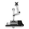 StarTech.com Computerarbeitsplatz zur Wandmontage - Gelenk-Stehpult mit ergonomischem - höhenverstellbarem Monitorarm und gepolstertem Tastaturfach - 34 "VESA-Display - Verstellbarer Wand-Sitzständer - Silber - 76,2 cm (30") - 9 kg - Wand - 33 cm (13") -