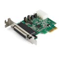 StarTech.com 4 Port Serielle PCI Express RS232 Adapter Karte - PCIe Serielle Host Controller Karte - PCIe zu Seriell DB9 - 16950 UART - Niedrig Profil Erweiterungskarte - Windows & Linux - PCIe - Seriell - PCIe 1.1 - Grün - 214358 h - CE - FCC