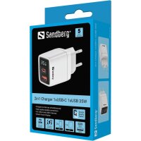 SANDBERG 2in1 Charger 1xUSB-C 1xUSB 35W
