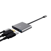Trust Dalyx - USB 3.2 Gen 1 (3.1 Gen 1) Type-C - Aluminium - Schwarz - HDMI - USB 3.2 Gen 1 (3.1 Gen 1) Type-A - USB 3.2 Gen 1 (3.1 Gen 1) Type-C - Aluminium - 5 A - 100 W