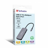 Verbatim CMH-05 - USB Typ-C - HDMI - RJ-45 - USB 3.2 Gen...