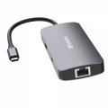 Verbatim CMH-05 - USB Typ-C - HDMI - RJ-45 - USB 3.2 Gen 1 (3.1 Gen 1) Type-C - USB Typ-C - 5000 Mbit/s - 60 Hz - Silber - Acrylnitril-Butadien-Styrol (ABS) - Aluminium