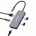 Verbatim CMH-05 - USB Typ-C - HDMI - RJ-45 - USB 3.2 Gen 1 (3.1 Gen 1) Type-C - USB Typ-C - 5000 Mbit/s - 60 Hz - Silber - Acrylnitril-Butadien-Styrol (ABS) - Aluminium